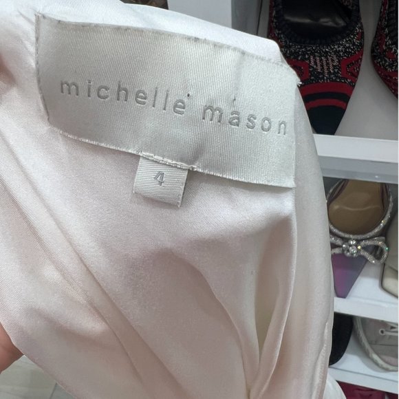 Michelle Mason twist-knot silk white gown - Picture 2 of 3